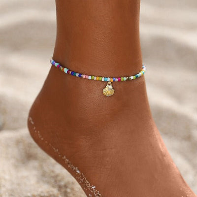 Gold Sea Shell Anklet - One Lucky Wish