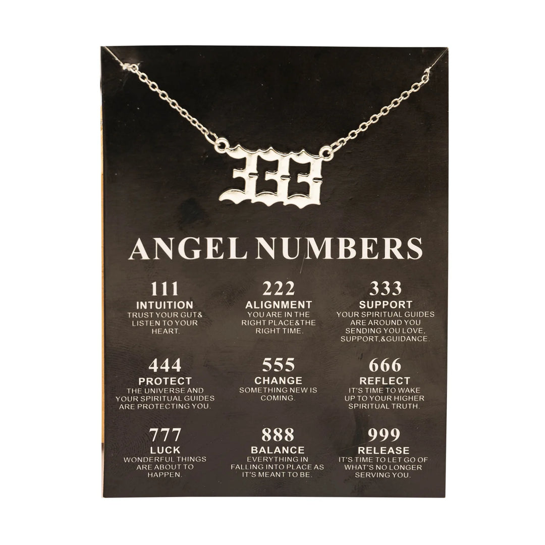 Lucky Angel Number 333 Pendant Necklace (Silver) – One Lucky