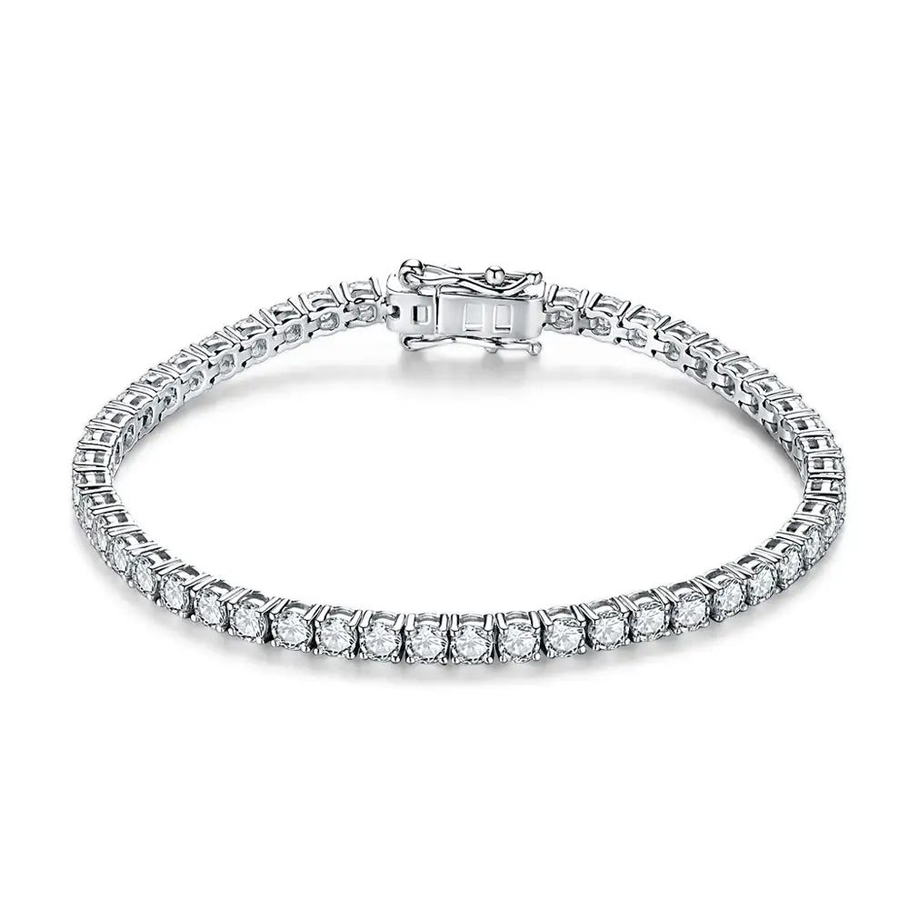 8 inch Round Cut 2.5mm Moissanite Tennis Bracelet – One