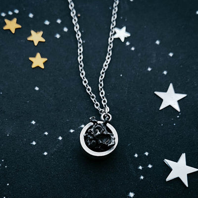 Authentic Meteorite 'Shooting Star' Pendant Necklace - One Lucky Wish