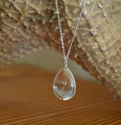Dandelion Seed Pendant Necklace - One Lucky Wish