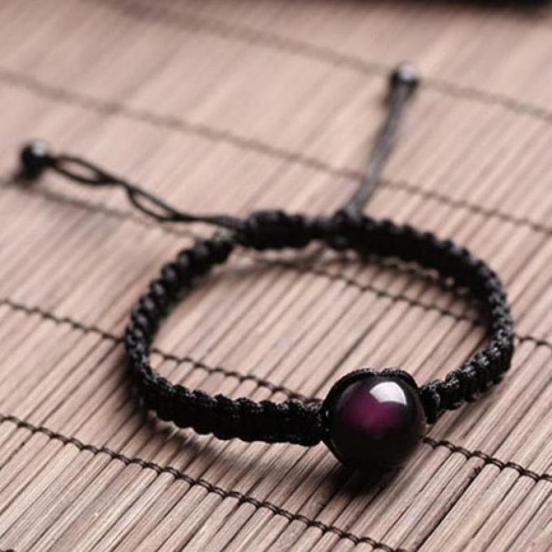 Fukugems Blue Aventurine Black Obsidian White Quartz Crystal Bracciale di buona fortuna, Feng Shui Bracciale, Stretch Healing Bracelet per le donne Fukugems Blue Aventurine Black Obsidian White Quartz Crystal Bracciale di buona fortuna, Feng Shui Bracciale, Stretch Healing Bracelet per le donne