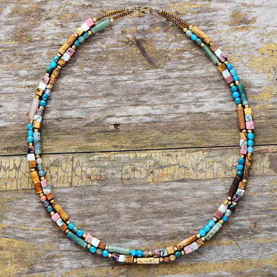 Hawaiian Stone Beads Choker Necklace - One Lucky Wish