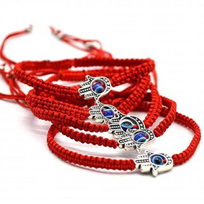 Healing Blue Hamsa Red String Protection Bracelet - One Lucky Wish