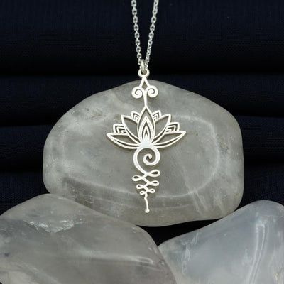 Lotus Unalome Yoga Necklace - One Lucky Wish
