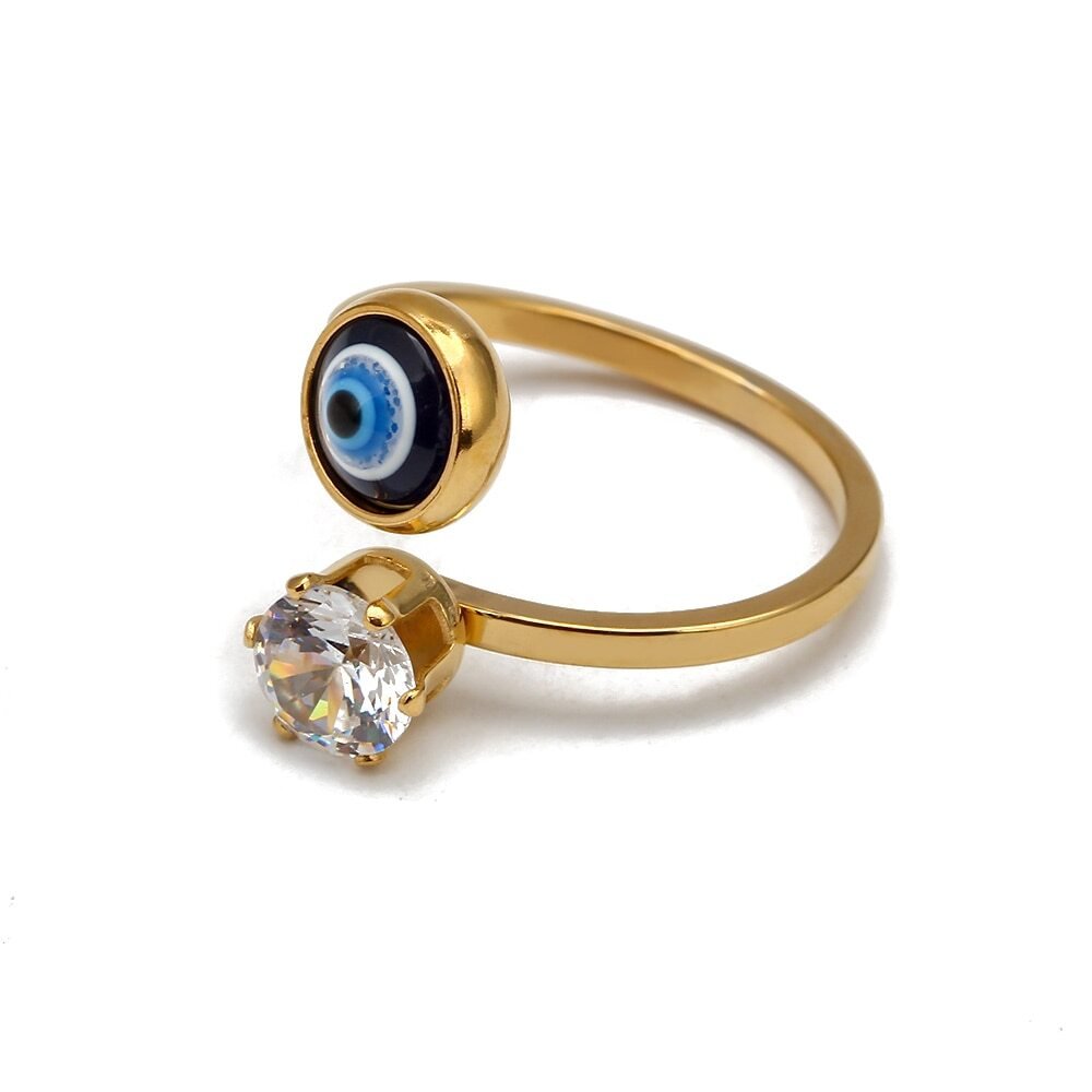 Mal de Ojo Evil Eye Adjustable Ring for Negative Energy