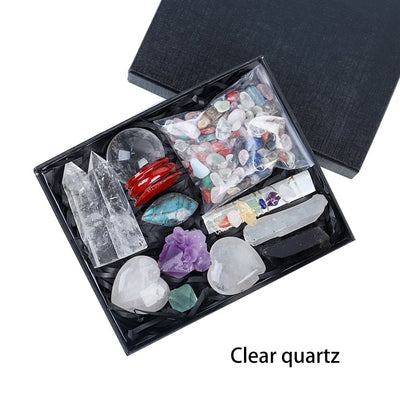 Natural Crystal Discovery Healing Stone Gift Set - One Lucky Wish