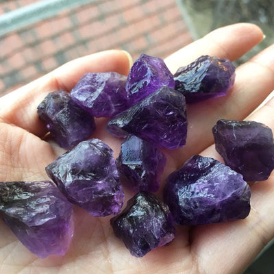 Natural Raw Amethyst Crystal Healing Stones - One Lucky Wish