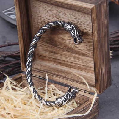 Norse Dragon Wristband Cuff Bracelet - One Lucky Wish