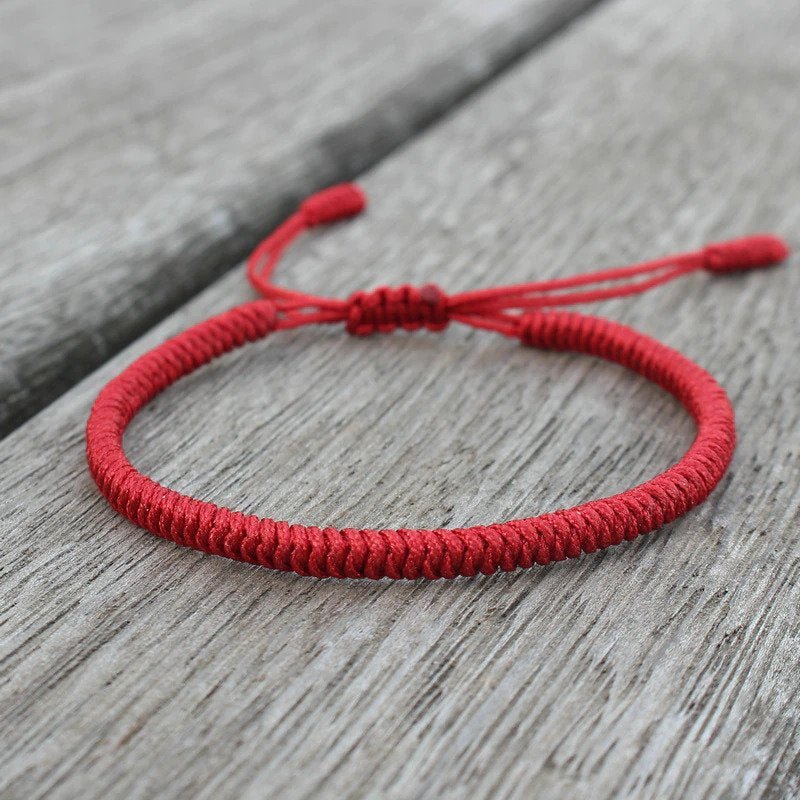 6 Pieces Red Bracelet 7 Knots Red Cord Bracelet Adjustable Kabbalah Red