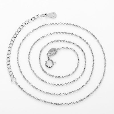 Sterling Silver Choker Necklace (Chain Only) - One Lucky Wish